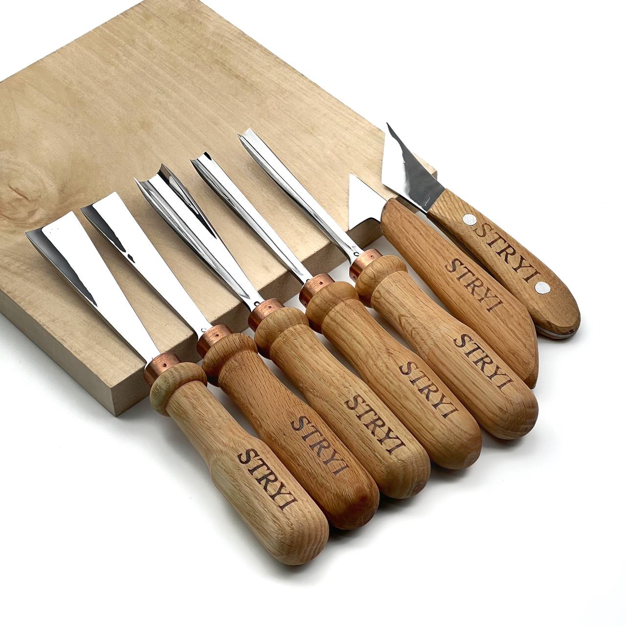 Gouges Carving Set: 7-Piece STRYI Relief & Whittling Set
