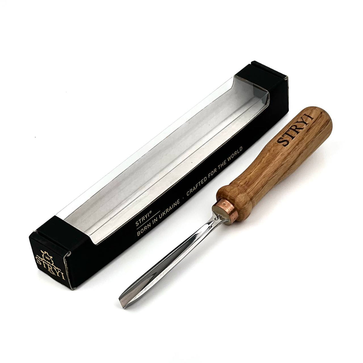 V Gouge 45° STRYI Profi Hand Forged for Detail Wood Carving