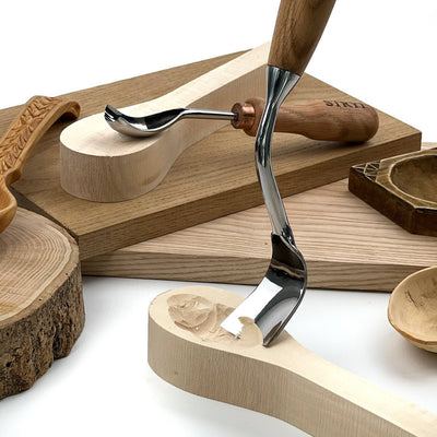 Spoon Carving Kit, 2-Piece, STRYI Profi — for Bowl and Kuksa Carving