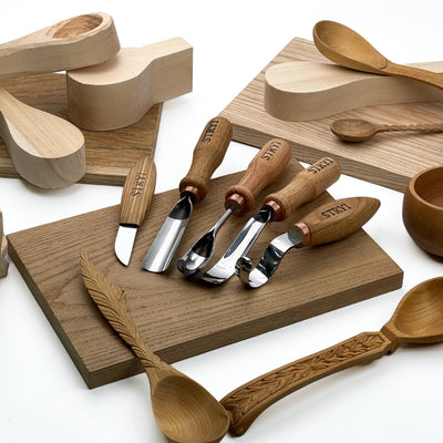 Spoon and kuksa carving kit, Bowl carving set, Stryi carving toolkit