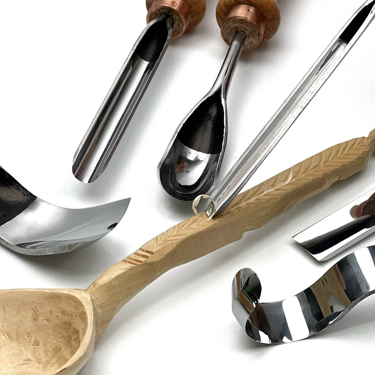 Completed toolset STRYI Profi for spoon and kuksa , Forged tools