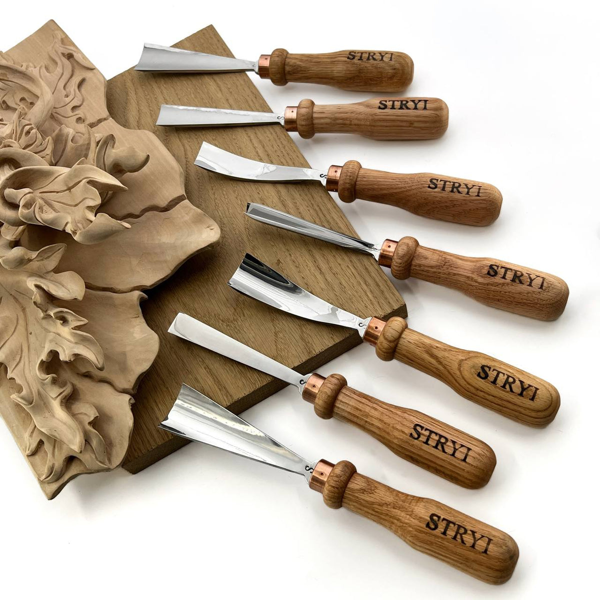 STRYI Hand-Forged Relief Carving Set | The 7-Piece Professional Relief