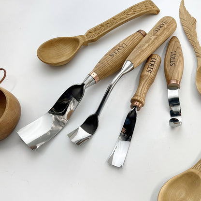 Hollowing Bowl & Kuksa Set: 4-Piece STRYI Profi Bowl & Kuksa Carving Set