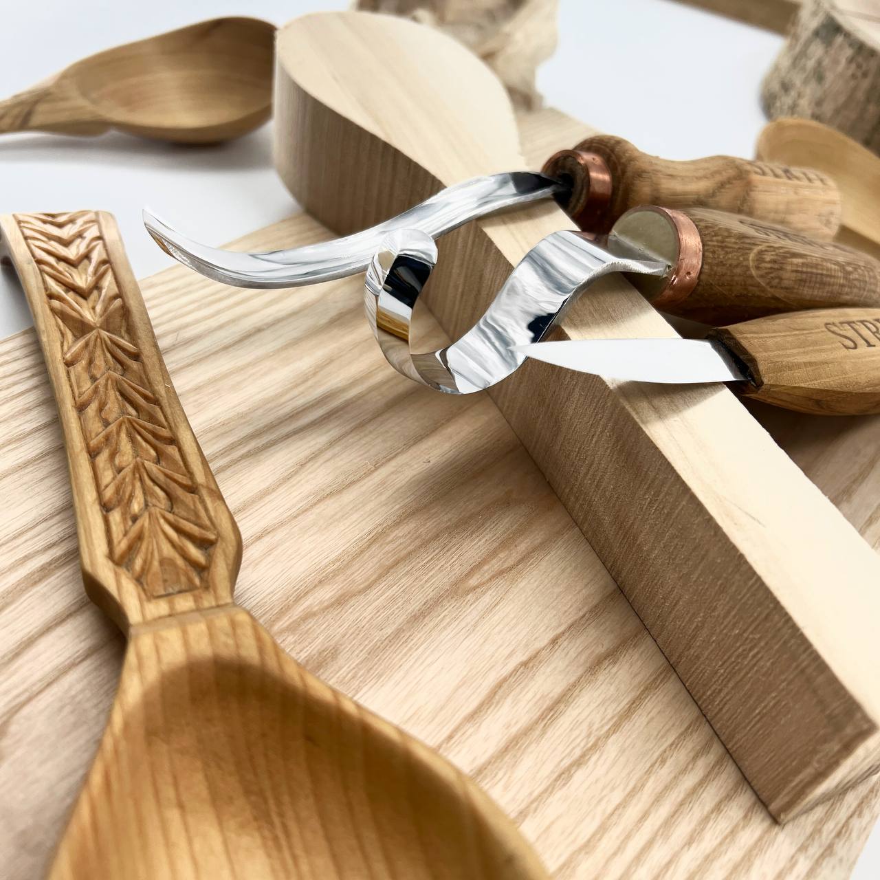 STRYI Profi 3-Piece Spoon Carving Set for Wood Carving Tool Kit