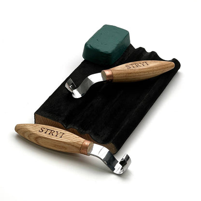 Spoon Hollowing & Bowl Carving: The 20mm Professional Spoon & Kuksa Carving Set (Left & Right)