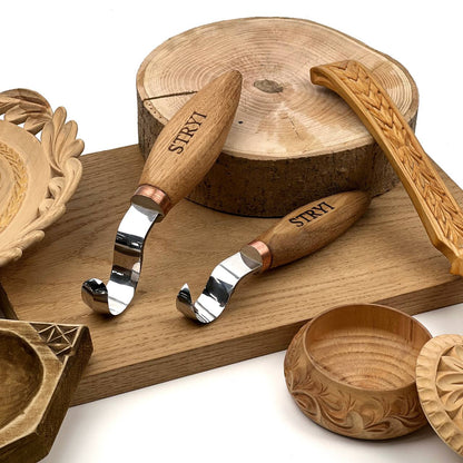 Premium Spoon Carving Hook Knife Set, 2-pieces Spoon knives set