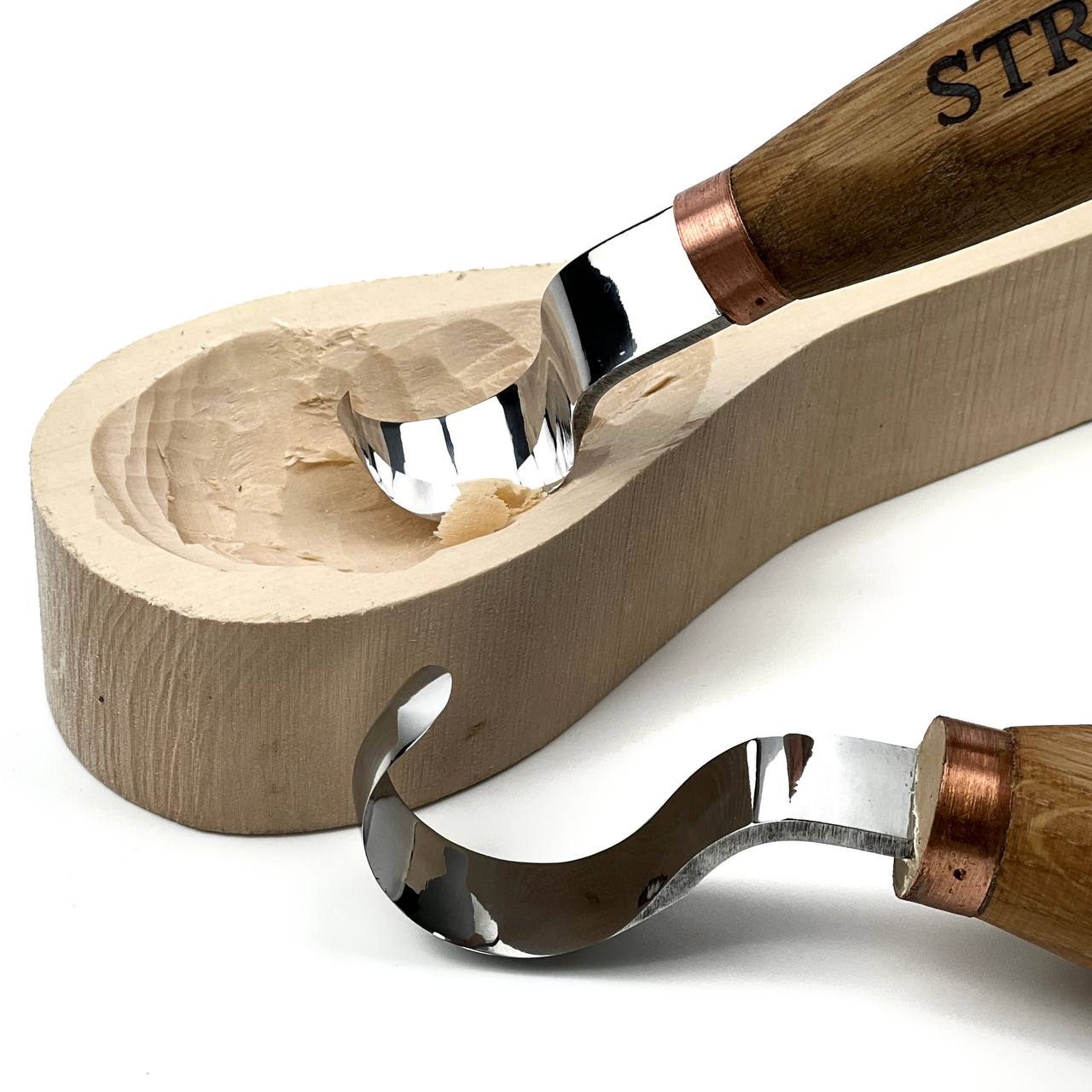 Premium Spoon Carving Hook Knife Set, 2-pieces Spoon knives set