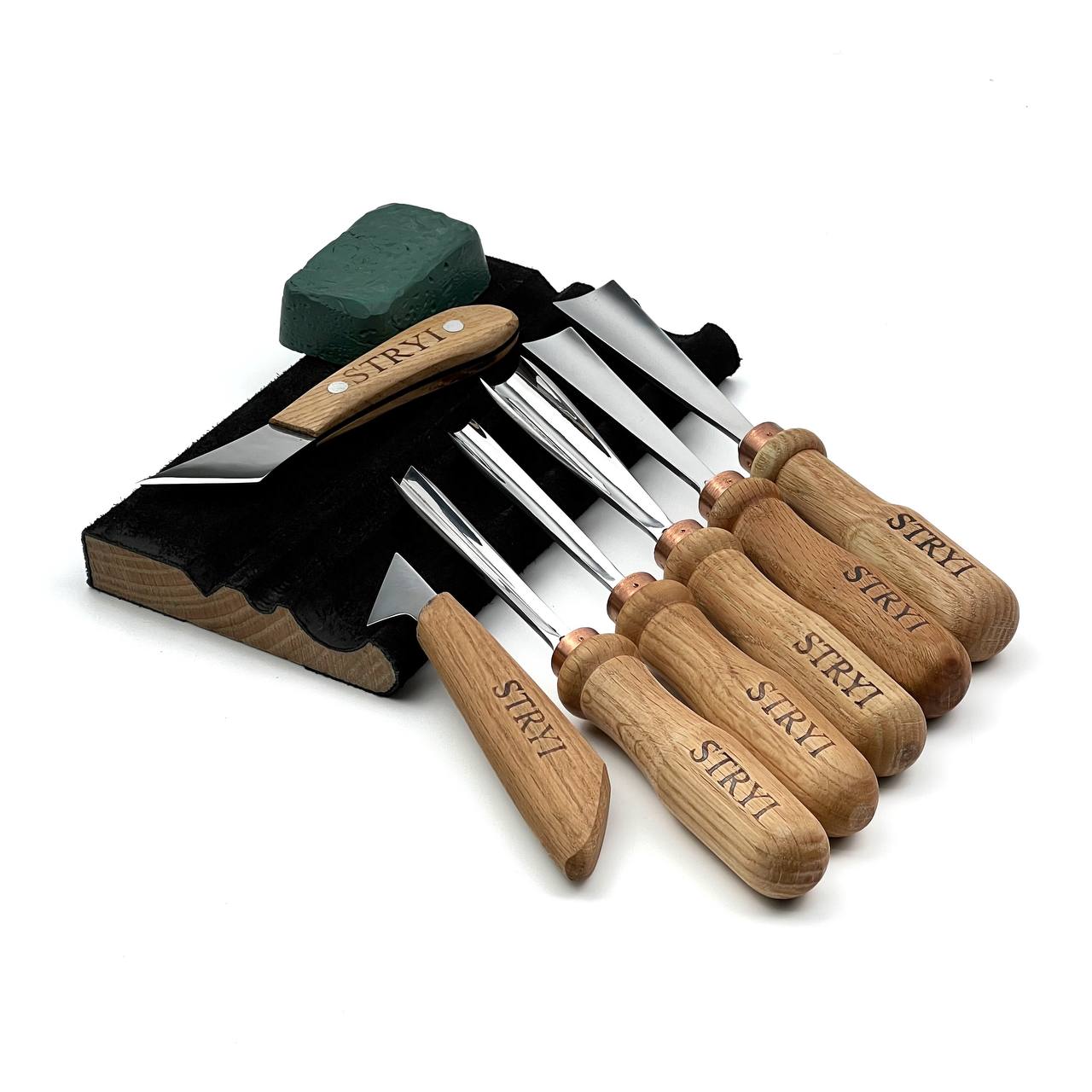 Gouges Carving Set: 7-Piece STRYI Relief & Whittling Set
