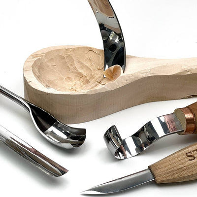 Spoon Carving Kit, 5-Piece, STRYI Profi — for Kuksa and Bowl Carving