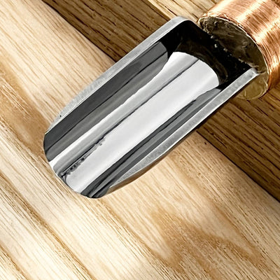 Curved Wood Chisel, Sweep #9, Short Straight Gouge STRYI-AY Profi — for Chip and Relief Carving