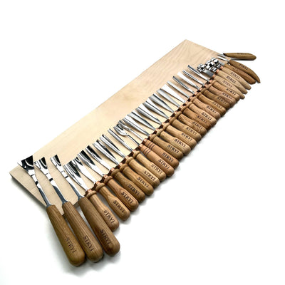 Hand ForgedChisels Set 30-Piece STRYI Profi, Woodworking Set