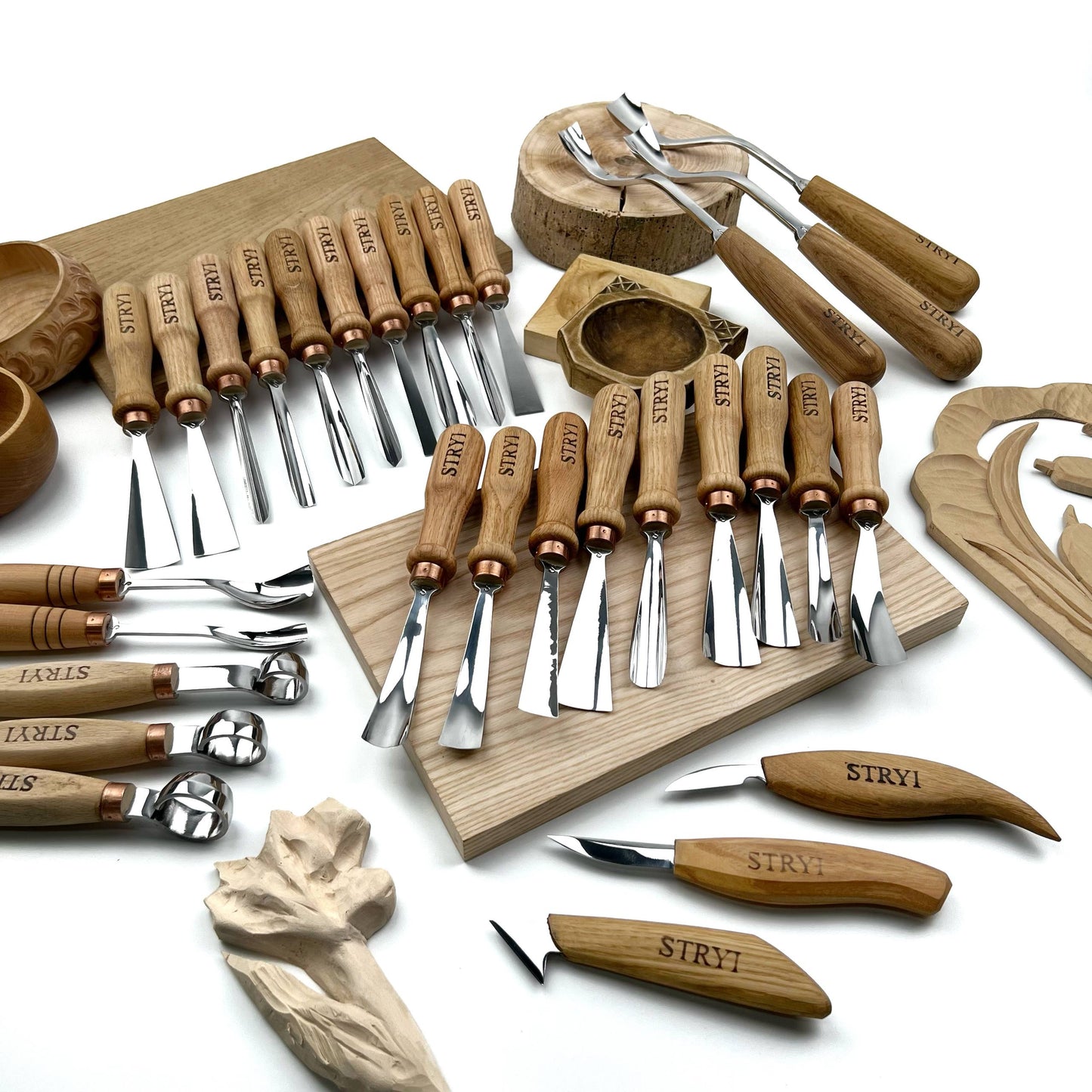 Hand ForgedChisels Set 30-Piece STRYI Profi, Woodworking Set