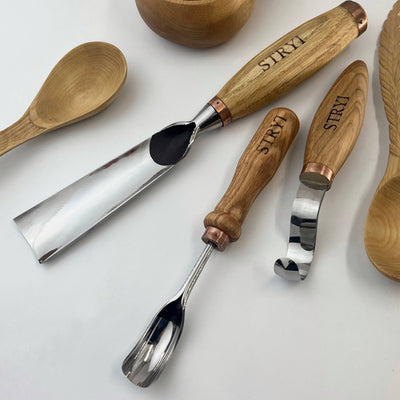 Bowl Carving Tools Set, 4-Piece STRYI Profi Kuksa & Vessel Kit