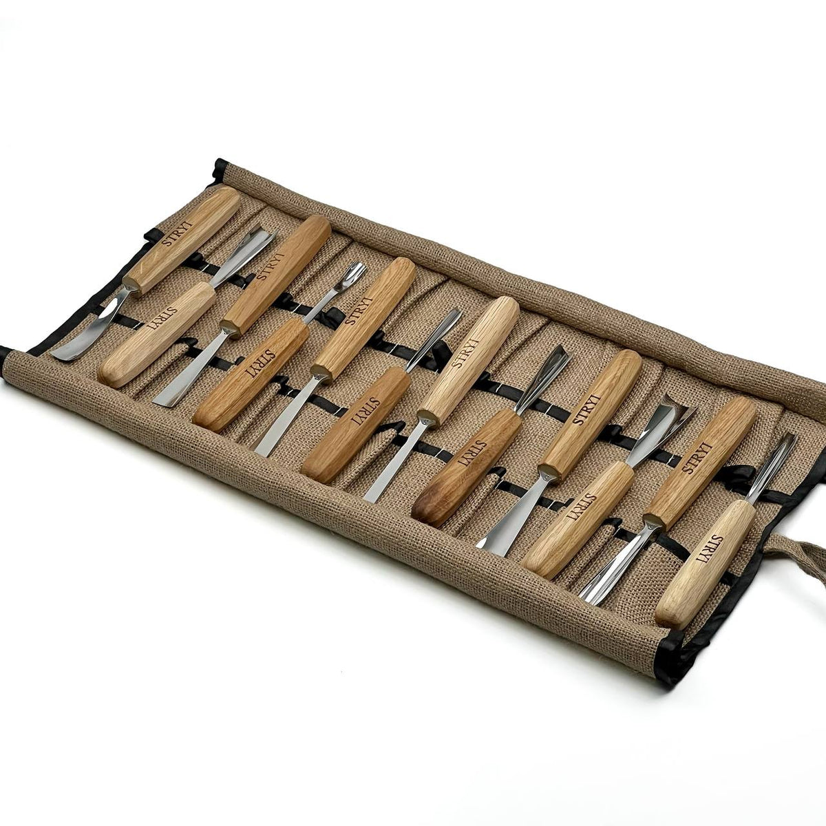 Wood carving tools set for relief carving 12pcs STRYI Profi, Gouges set, Chisels set, Gift for carver