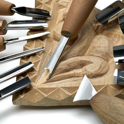 Basic set for woodcarving, Chip carving kit,  Profi, Chip carving tools, Chip carving knives
