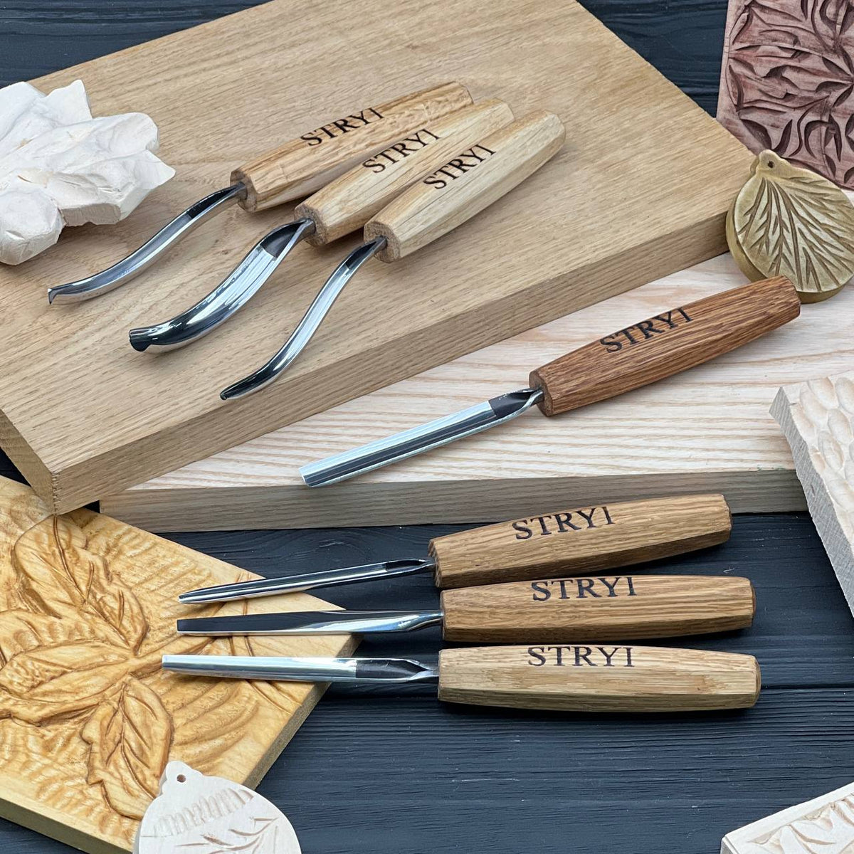 STRYI 7-Piece Compact & Lightweight Wood Carving Set for Beginners & Students