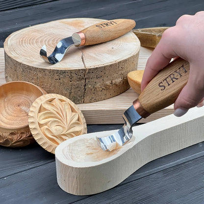 Premium Spoon Carving Hook Knife Set, 2-pieces Spoon knives set