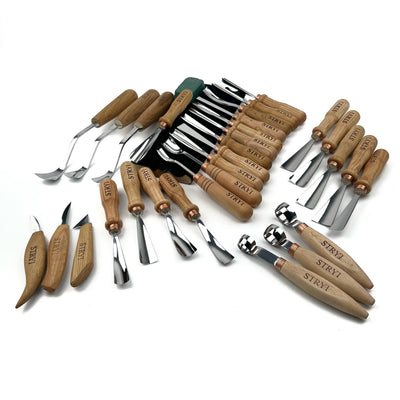 Hand ForgedChisels Set 30-Piece STRYI Profi, Woodworking Set