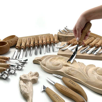 Hand ForgedChisels Set 30-Piece STRYI Profi, Woodworking Set