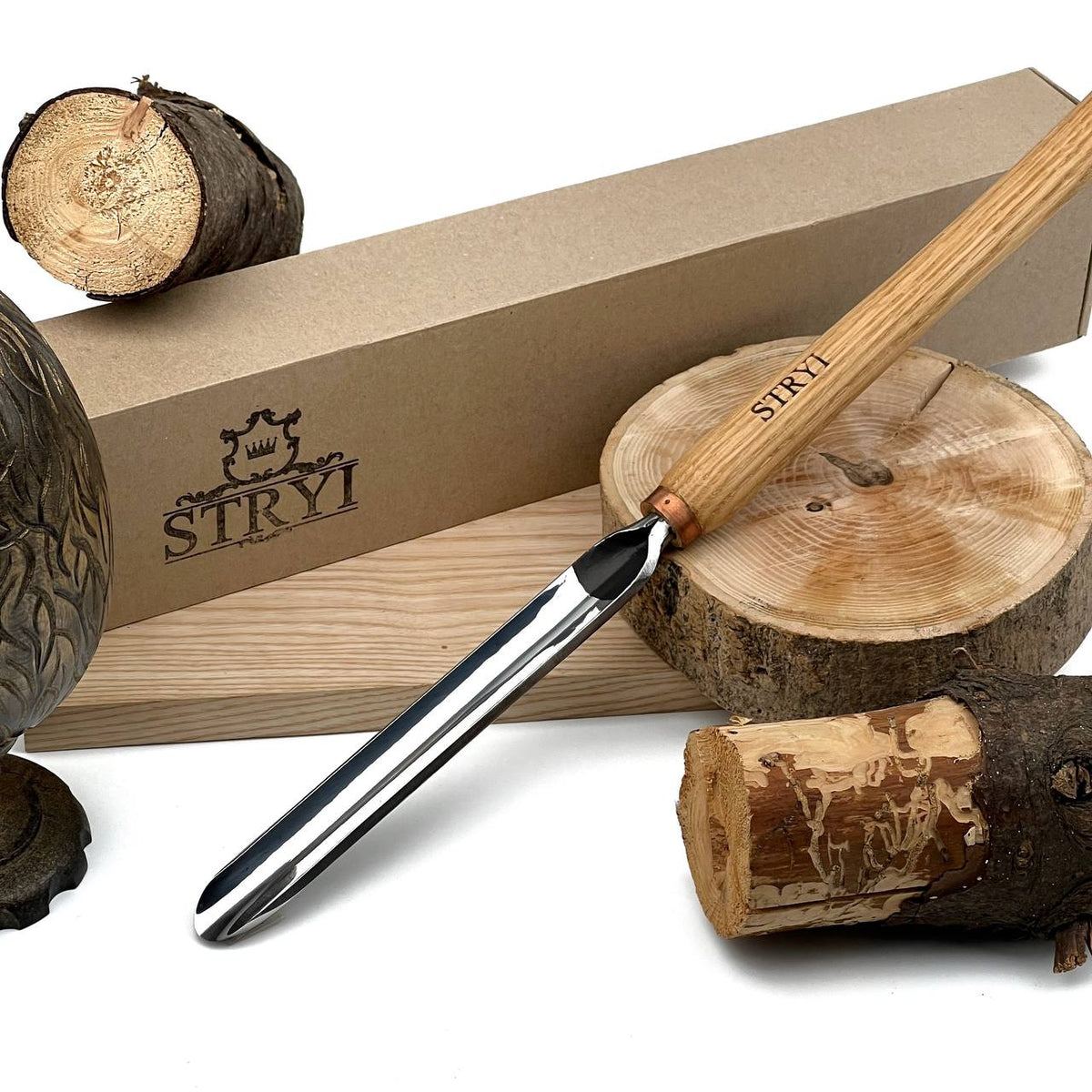 Spindle Gouge STRYI Profi for Lathe Work and Wood Turning