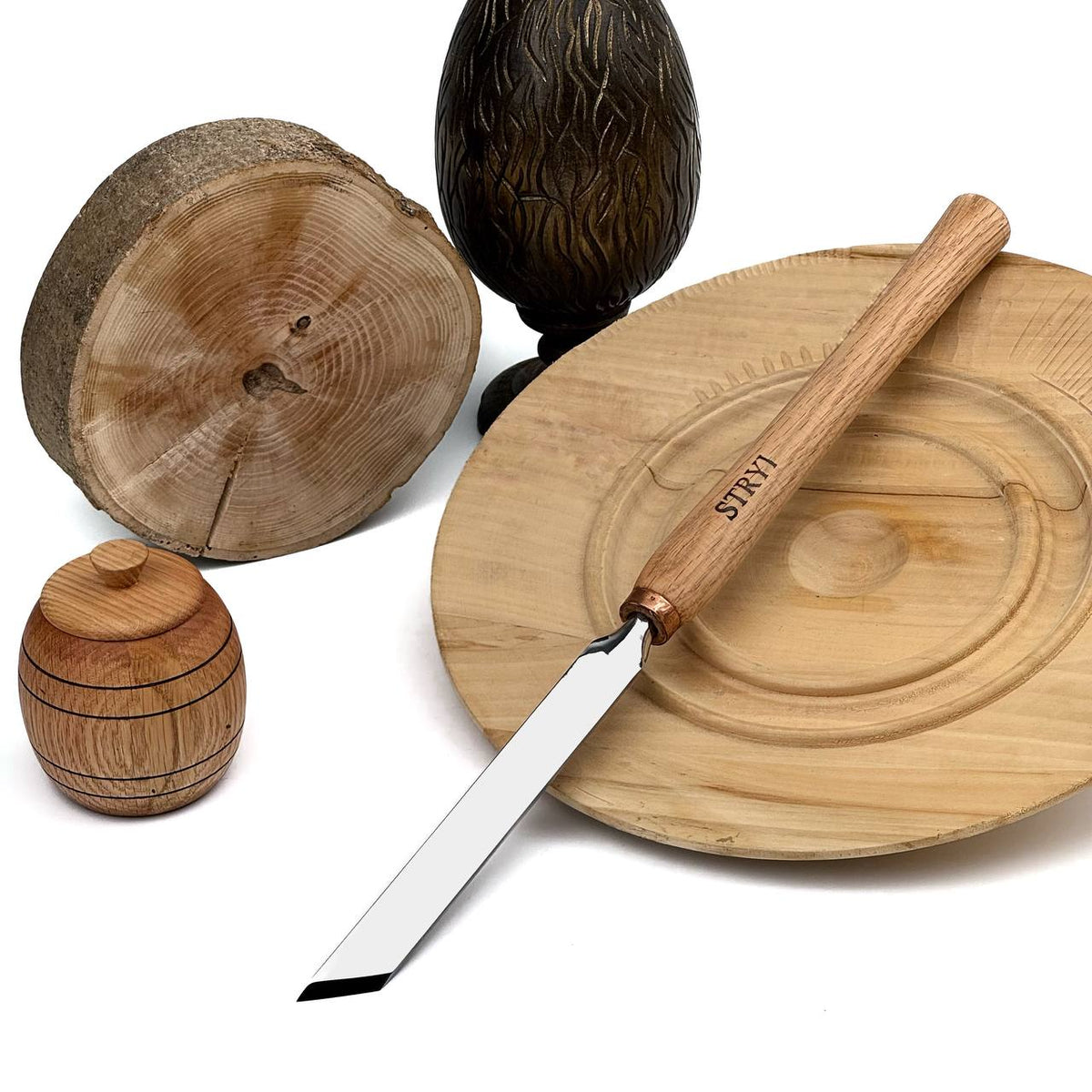 Skew Chisel 0.8" (20mm) 45° STRYI Profi for Lathe Wood Turning