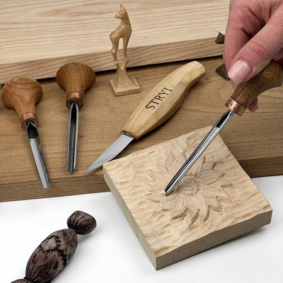 Whittling Kit, 4-Piece, STRYI — for Carving Figures