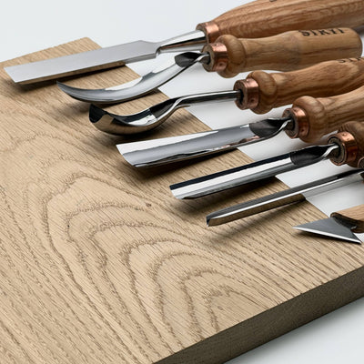 Wood Carving Kit 7 pcs, Chisels and Gouges  STRYI Profi, Versatile Carving Set