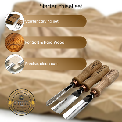 Relief Carving: 3-Piece STRYI Start Relief Carving Set