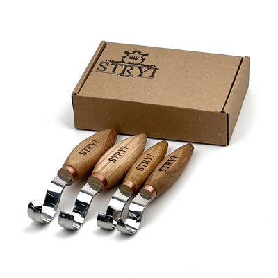 Spoon carving toolset: STRYI Profi 4-pieces Hook Knife Set