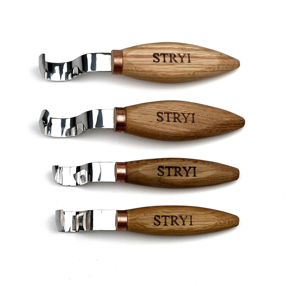 Spoon carving toolset: STRYI Profi 4-pieces Hook Knife Set