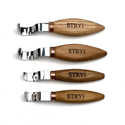 Spoon carving toolset: STRYI Profi 4-pieces Hook Knife Set