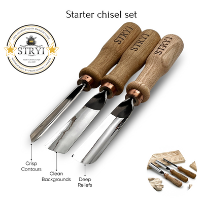 Relief Carving: 3-Piece STRYI Start Relief Carving Set